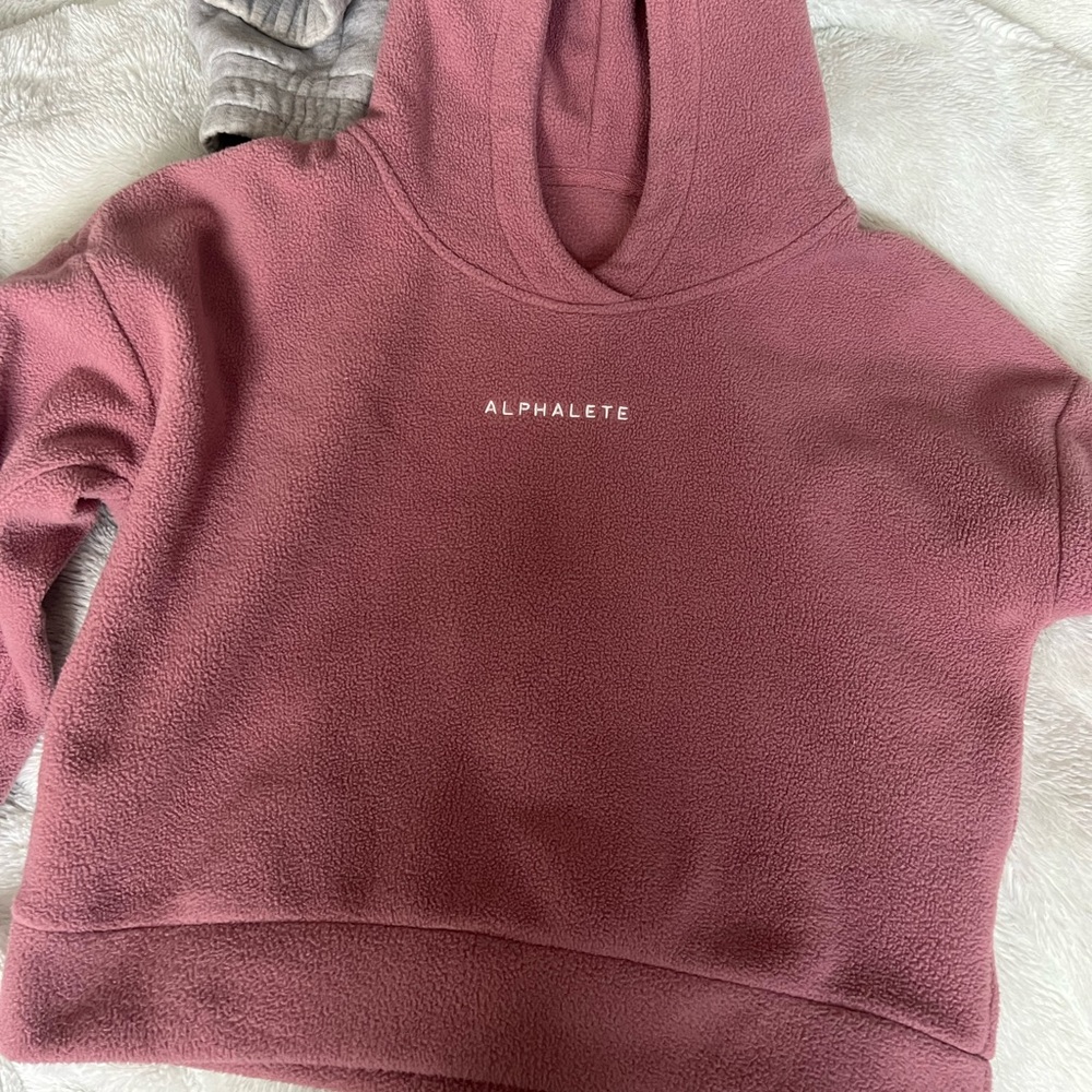 Fleece alphalete cropped hoodie